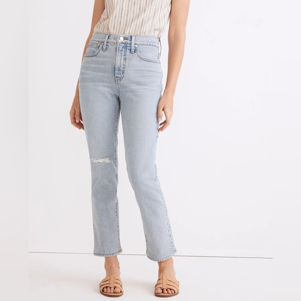 Madewell The Perfect Vintage Crop Jean in Sudbury Wash Light Blue Jeans size 26